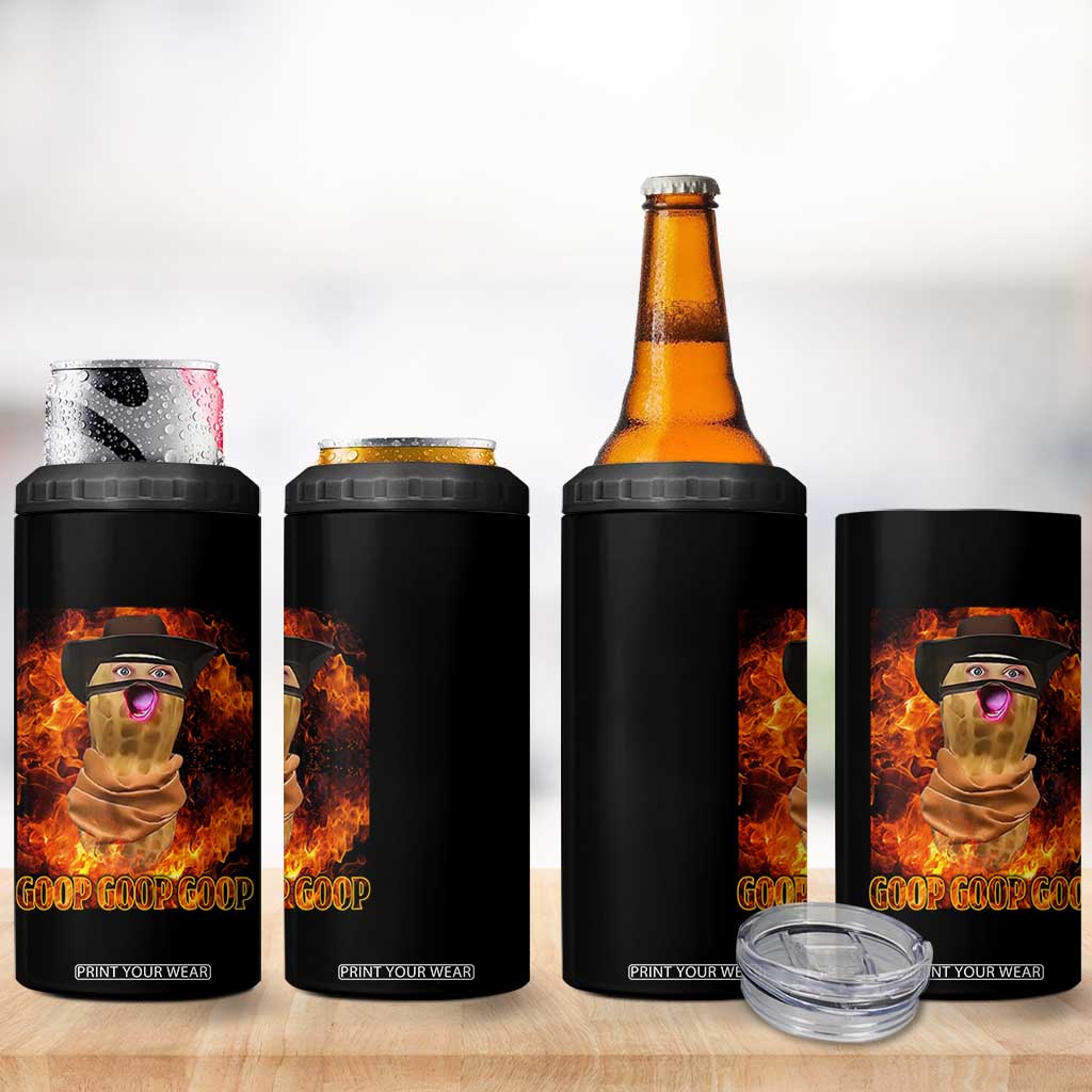 Peanut Goop Meme 4 in 1 Can Cooler Tumbler Funny Bungulator TS10 Print Your Wear