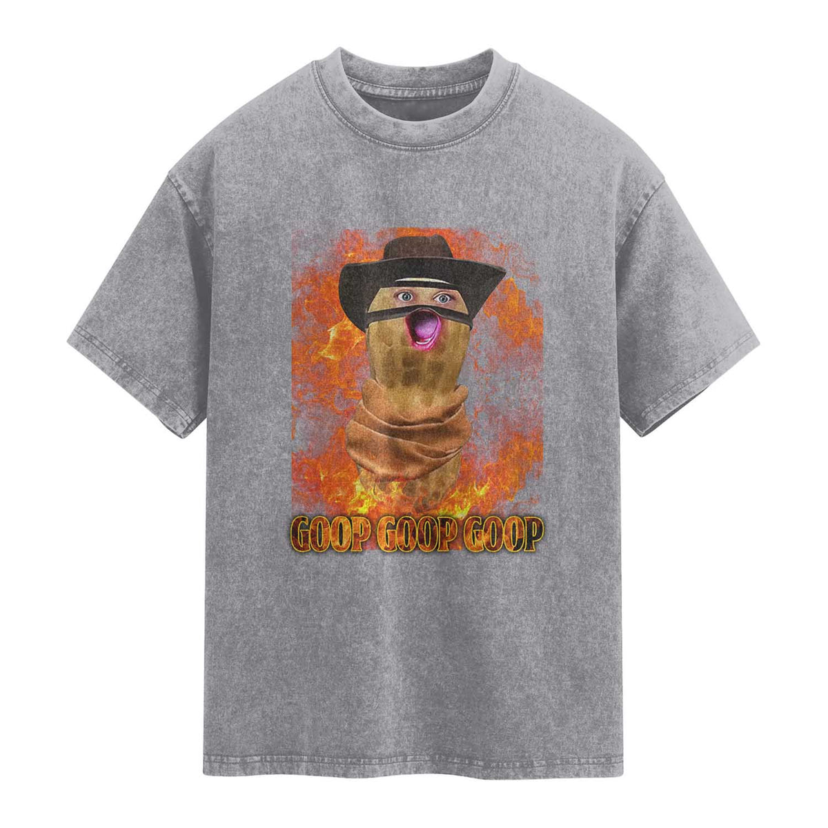 Peanut Goop Meme Washed Cotton T-Shirt Funny Bungulator