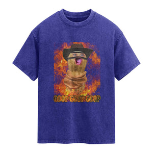 Peanut Goop Meme Washed Cotton T-Shirt Funny Bungulator