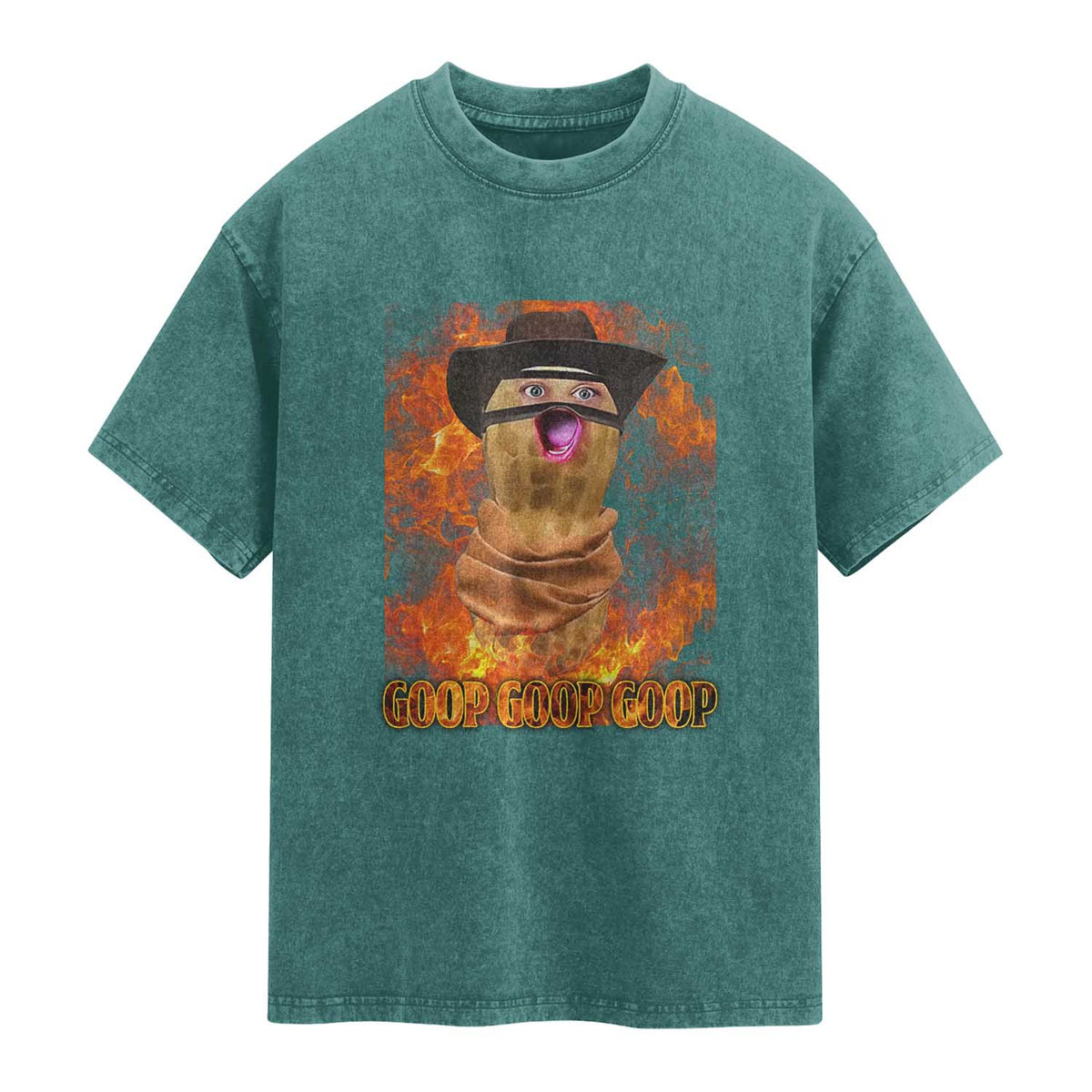 Peanut Goop Meme Washed Cotton T-Shirt Funny Bungulator