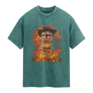 Peanut Goop Meme Washed Cotton T-Shirt Funny Bungulator