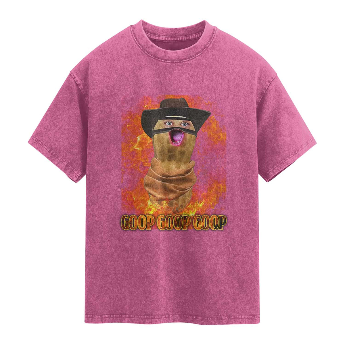 Peanut Goop Meme Washed Cotton T-Shirt Funny Bungulator