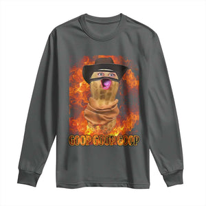 Peanut Goop Meme Long Sleeve Shirt Funny Bungulator TS10 Dark Heather Print Your Wear