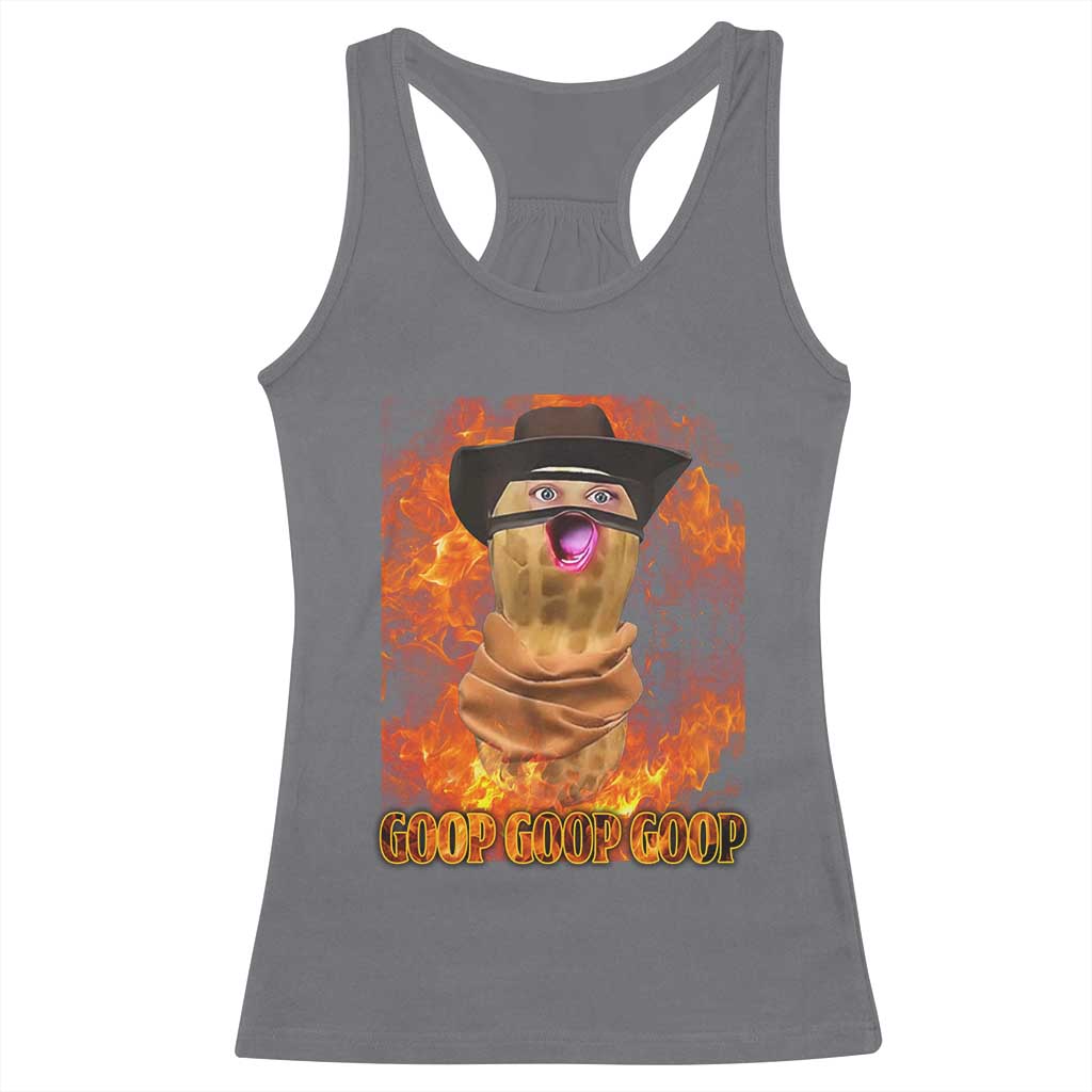Peanut Goop Meme Racerback Tank Top Funny Bungulator TS10 Charcoal Print Your Wear