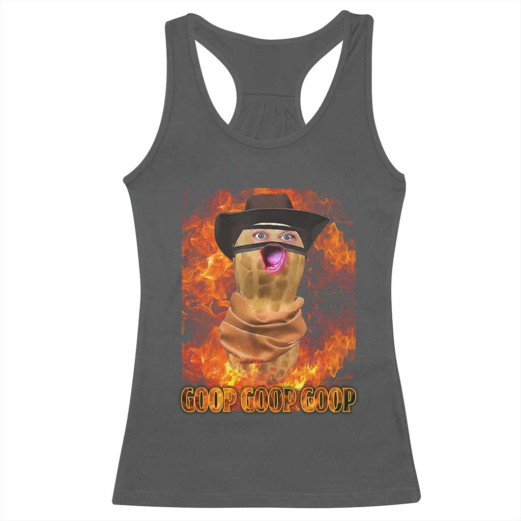 Peanut Goop Meme Racerback Tank Top Funny Bungulator TS10 Dark Heather Print Your Wear