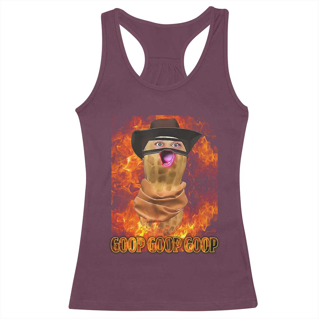 Peanut Goop Meme Racerback Tank Top Funny Bungulator TS10 Maroon Print Your Wear
