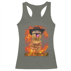 Peanut Goop Meme Racerback Tank Top Funny Bungulator TS10 Military Green Print Your Wear
