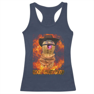 Peanut Goop Meme Racerback Tank Top Funny Bungulator TS10 Navy Print Your Wear