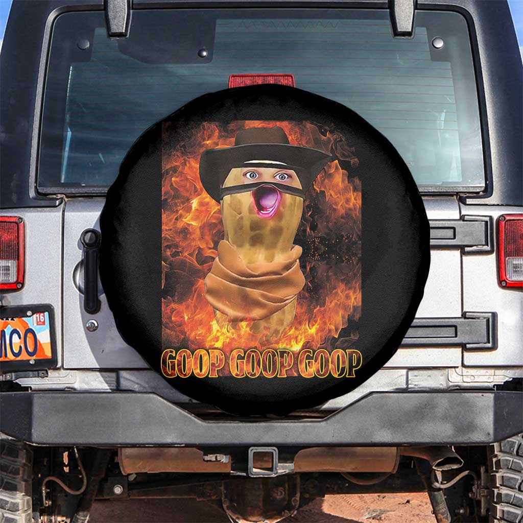 Peanut Goop Meme Spare Tire Cover Funny Bungulator TS10 No hole Black Print Your Wear