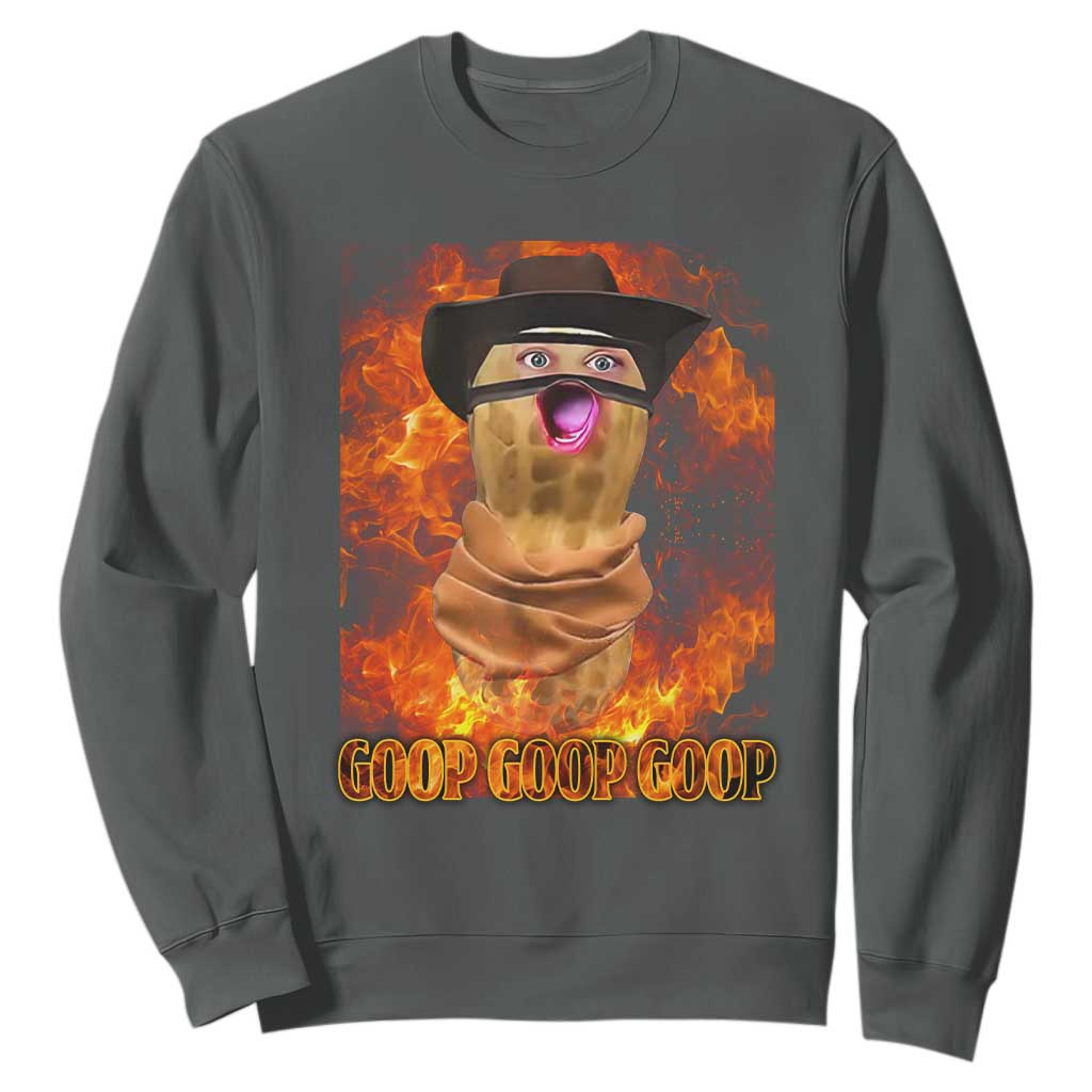 Peanut Goop Meme Sweatshirt Funny Bungulator TS10 Dark Heather Print Your Wear