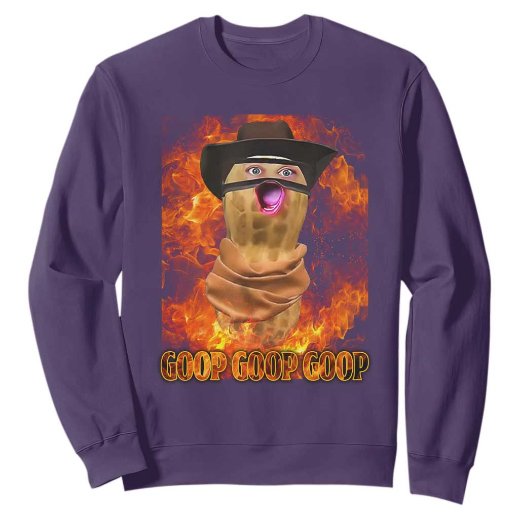 Peanut Goop Meme Sweatshirt Funny Bungulator TS10 Purple Print Your Wear