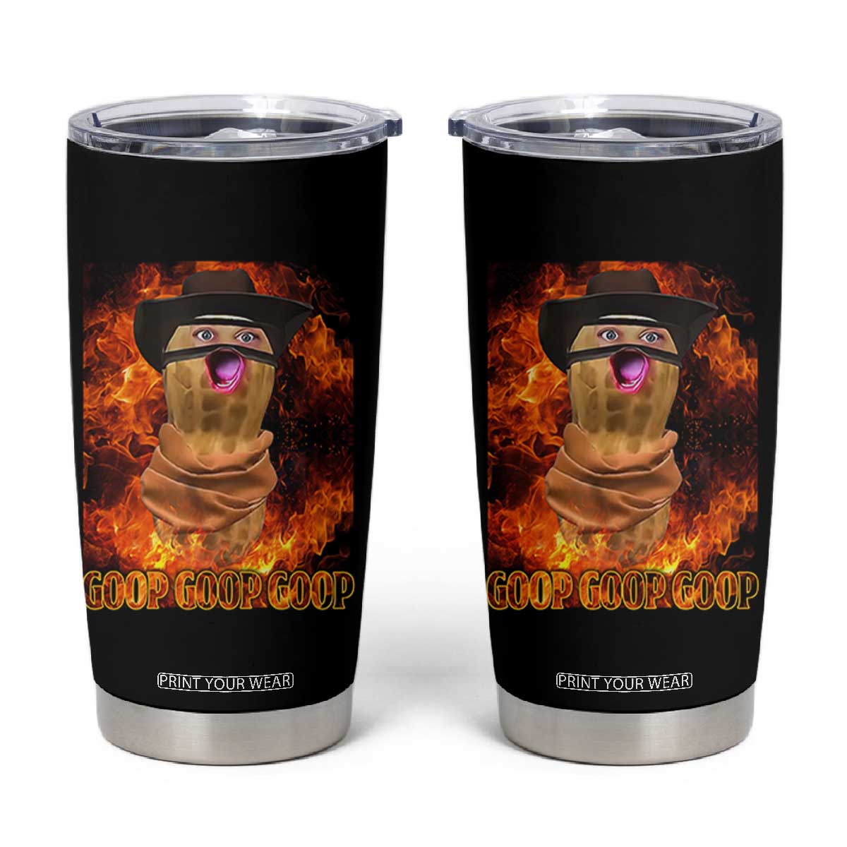 Peanut Goop Meme Tumbler Cup Funny Bungulator TS10 Black Print Your Wear