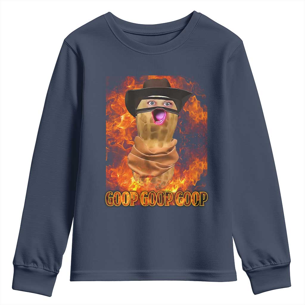 Peanut Goop Meme Youth Sweatshirt Funny Bungulator TS10 Navy Print Your Wear