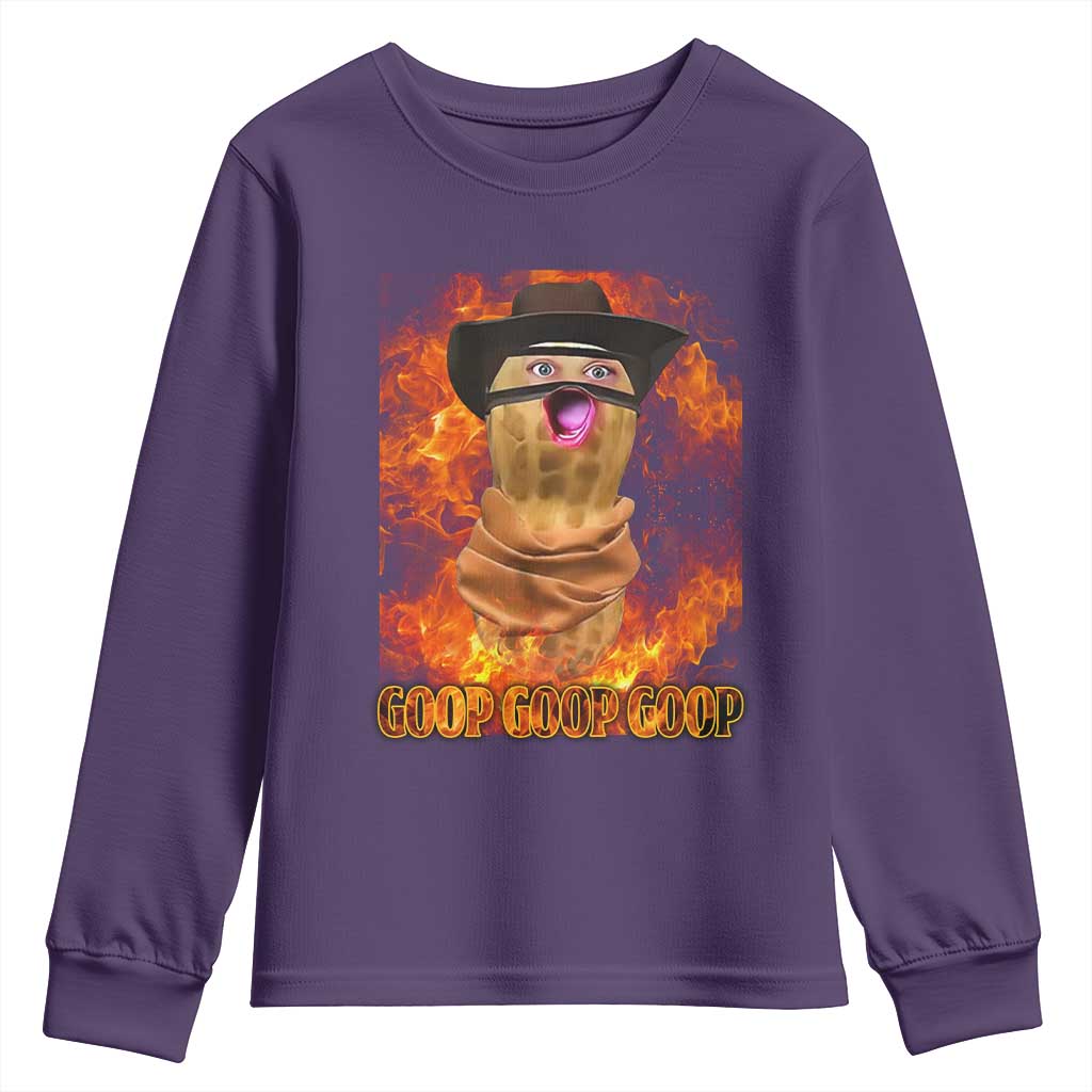 Peanut Goop Meme Youth Sweatshirt Funny Bungulator TS10 Purple Print Your Wear
