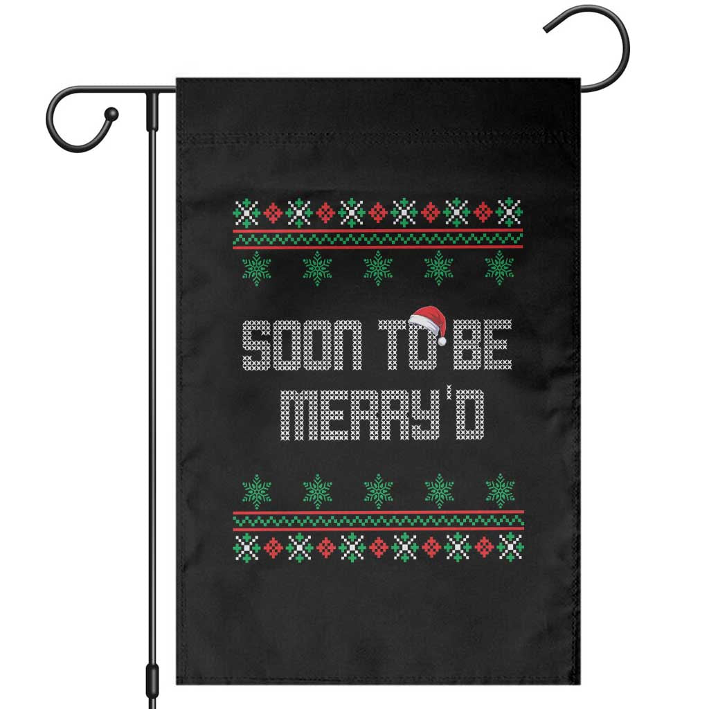 Soon To Be Merry'd Christmas Garden Flag Engaged Couple Matching TS10 Black Print Your Wear