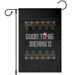 Soon To Be Merry'd Christmas Garden Flag Engaged Couple Matching TS10 Black Print Your Wear