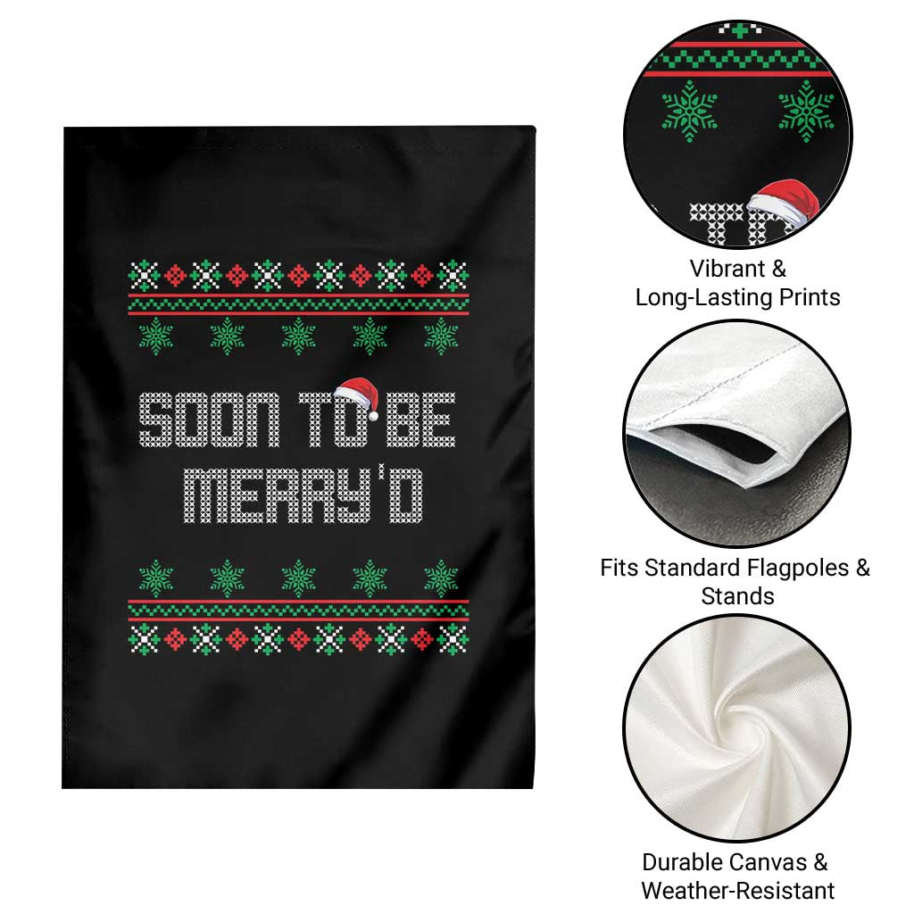 Soon To Be Merry'd Christmas Garden Flag Engaged Couple Matching TS10 Print Your Wear