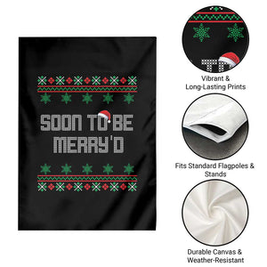 Soon To Be Merry'd Christmas Garden Flag Engaged Couple Matching TS10 Print Your Wear