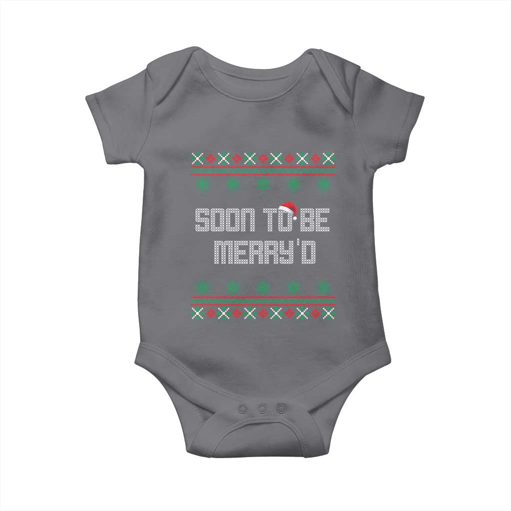 Soon To Be Merry'd Christmas Baby Onesie Engaged Couple Matching TS10 Charcoal Print Your Wear