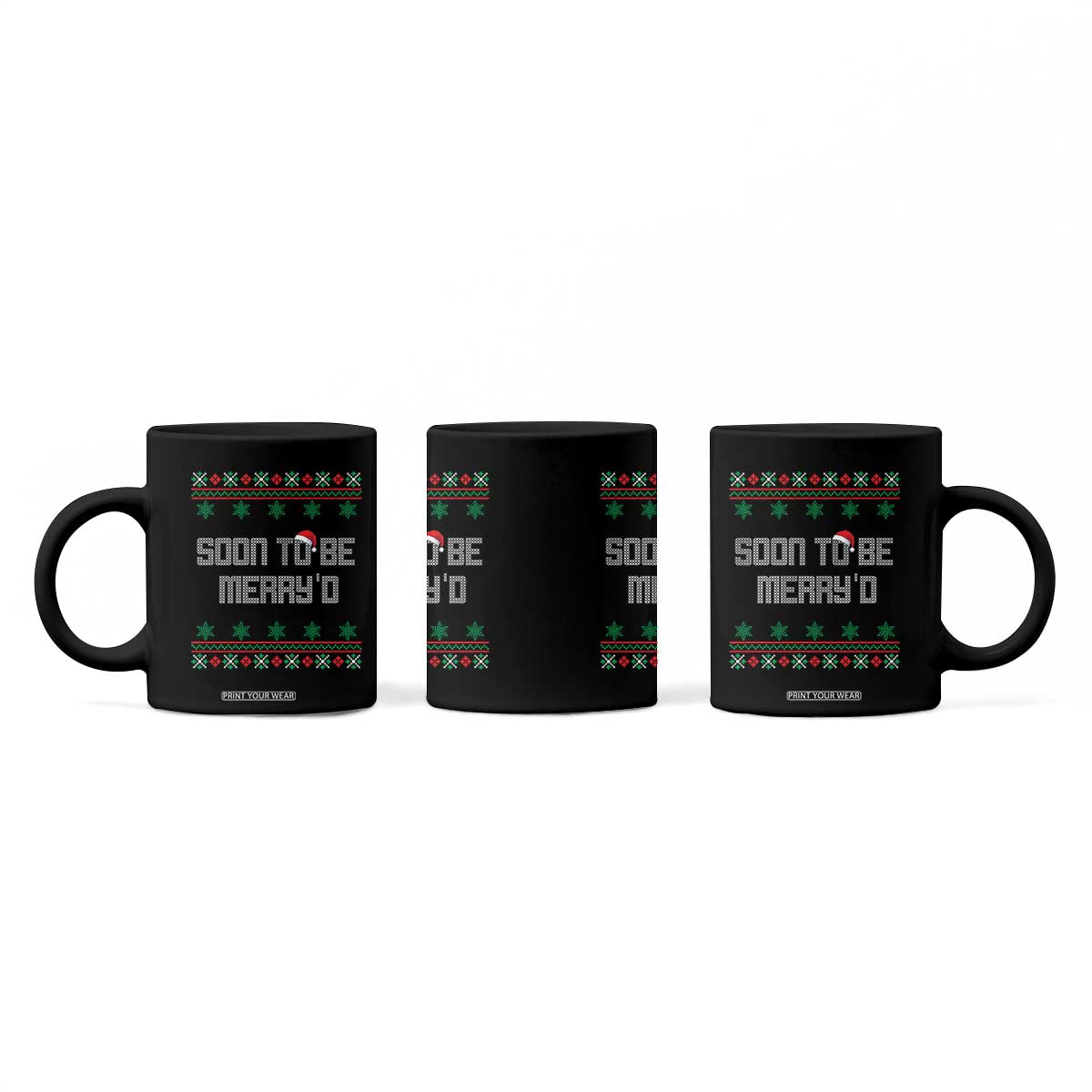 Soon To Be Merry'd Christmas Coffee Mug Engaged Couple Matching TS10 Print Your Wear