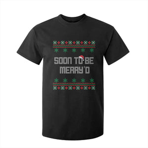 Soon To Be Merry'd Christmas T Shirt For Kid Engaged Couple Matching TS10 Black Print Your Wear