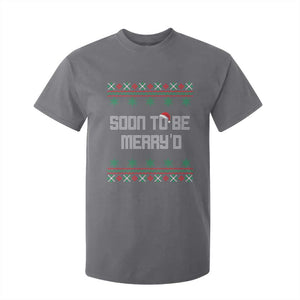 Soon To Be Merry'd Christmas T Shirt For Kid Engaged Couple Matching TS10 Charcoal Print Your Wear