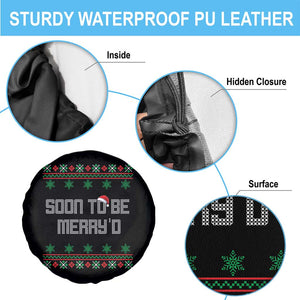 Soon To Be Merry'd Christmas Spare Tire Cover Engaged Couple Matching TS10 Print Your Wear