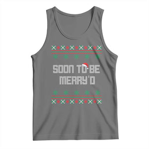 Soon To Be Merry'd Christmas Tank Top Engaged Couple Matching TS10 Black Heather Print Your Wear