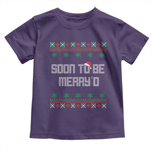 Soon To Be Merry'd Christmas Toddler T Shirt Engaged Couple Matching TS10 Purple Print Your Wear