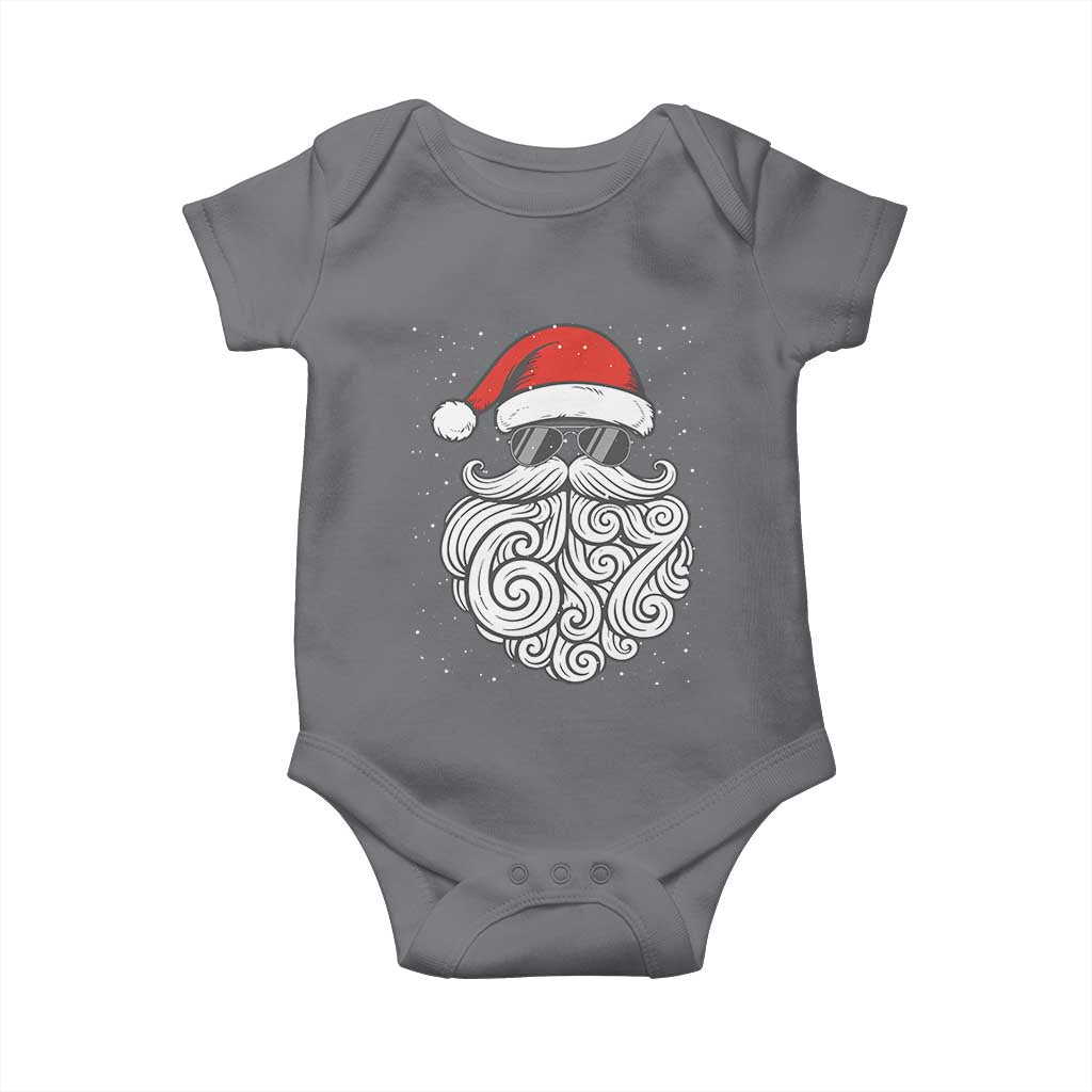 67 Christmas Santa Baby Onesie 6 7 Meme Pajamas Holiday Gen Alpha Slang Teen TS10 Charcoal Print Your Wear