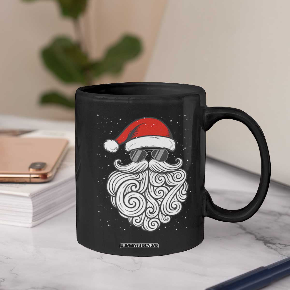 67 Christmas Santa Coffee Mug 6 7 Meme Pajamas Holiday Gen Alpha Slang Teen TS10 Print Your Wear