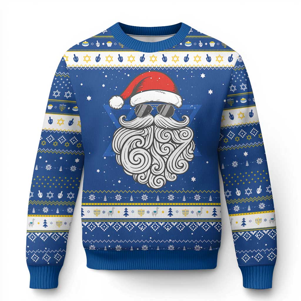 67 Christmas Santa Hanukkah Ugly Sweater 6 7 Meme Pajamas Holiday Gen Alpha Slang Teen TS10 Blue White Print Your Wear