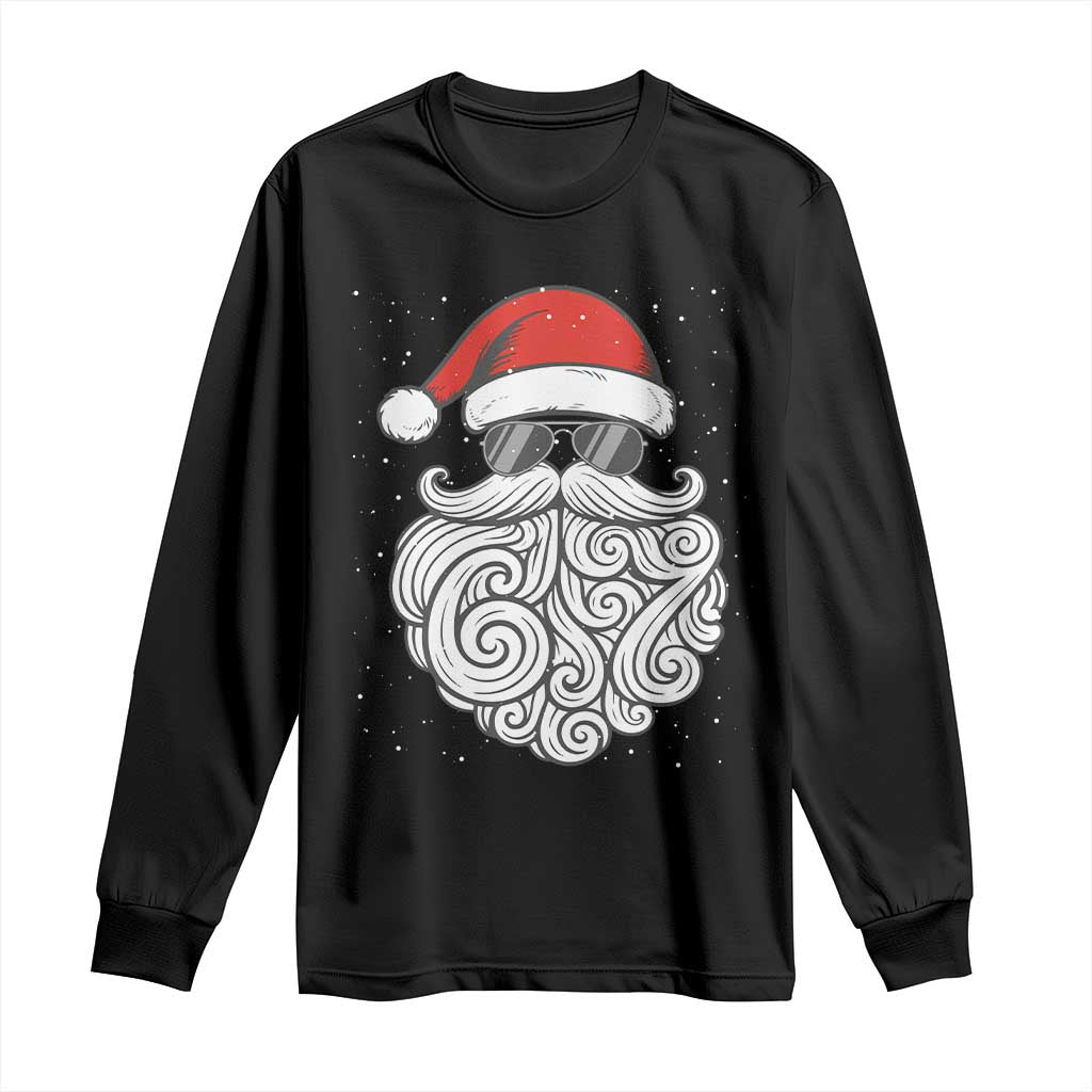 67 Christmas Santa Long Sleeve Shirt 6 7 Meme Pajamas Holiday Gen Alpha Slang Teen TS10 Black Print Your Wear