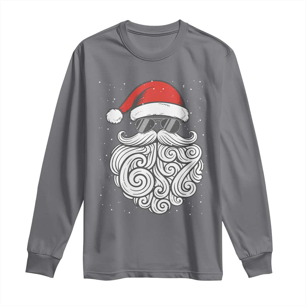 67 Christmas Santa Long Sleeve Shirt 6 7 Meme Pajamas Holiday Gen Alpha Slang Teen TS10 Charcoal Print Your Wear
