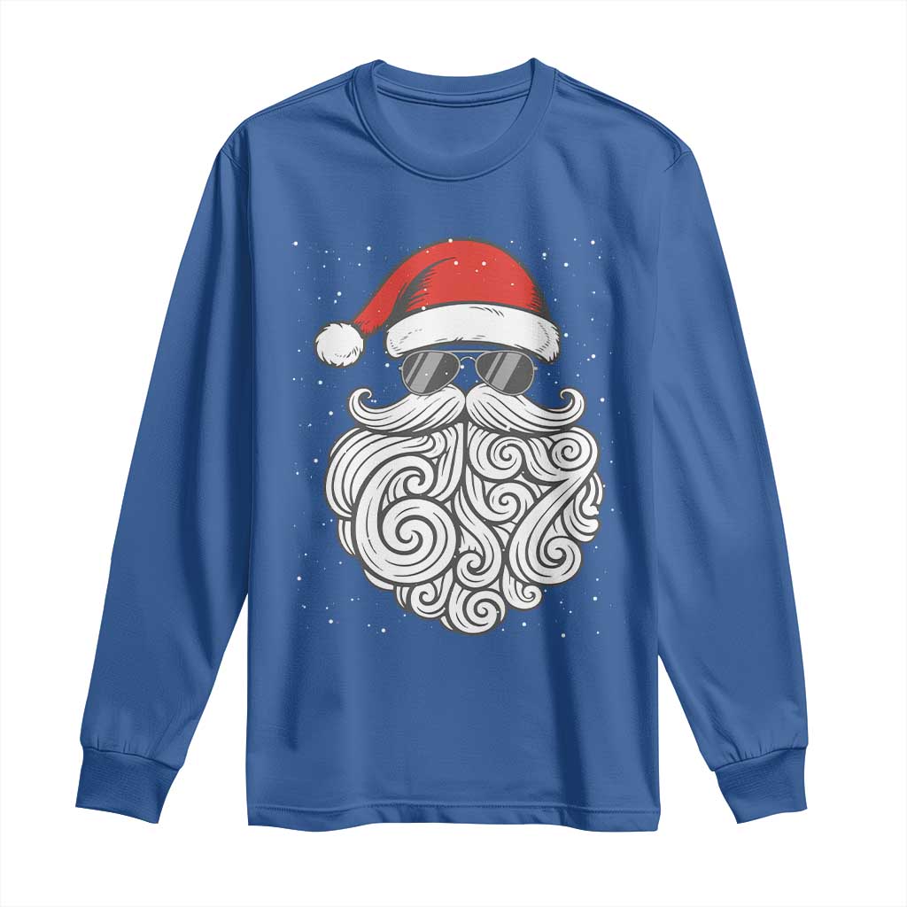 67 Christmas Santa Long Sleeve Shirt 6 7 Meme Pajamas Holiday Gen Alpha Slang Teen TS10 Royal Blue Print Your Wear
