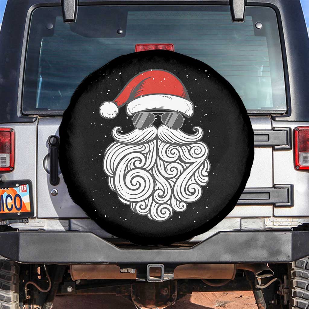 67 Christmas Santa Spare Tire Cover 6 7 Meme Pajamas Holiday Gen Alpha Slang Teen TS10 No hole Black Print Your Wear
