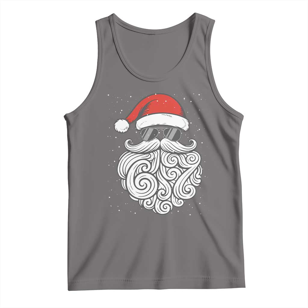 67 Christmas Santa Tank Top 6 7 Meme Pajamas Holiday Gen Alpha Slang Teen TS10 Deep Heather Print Your Wear