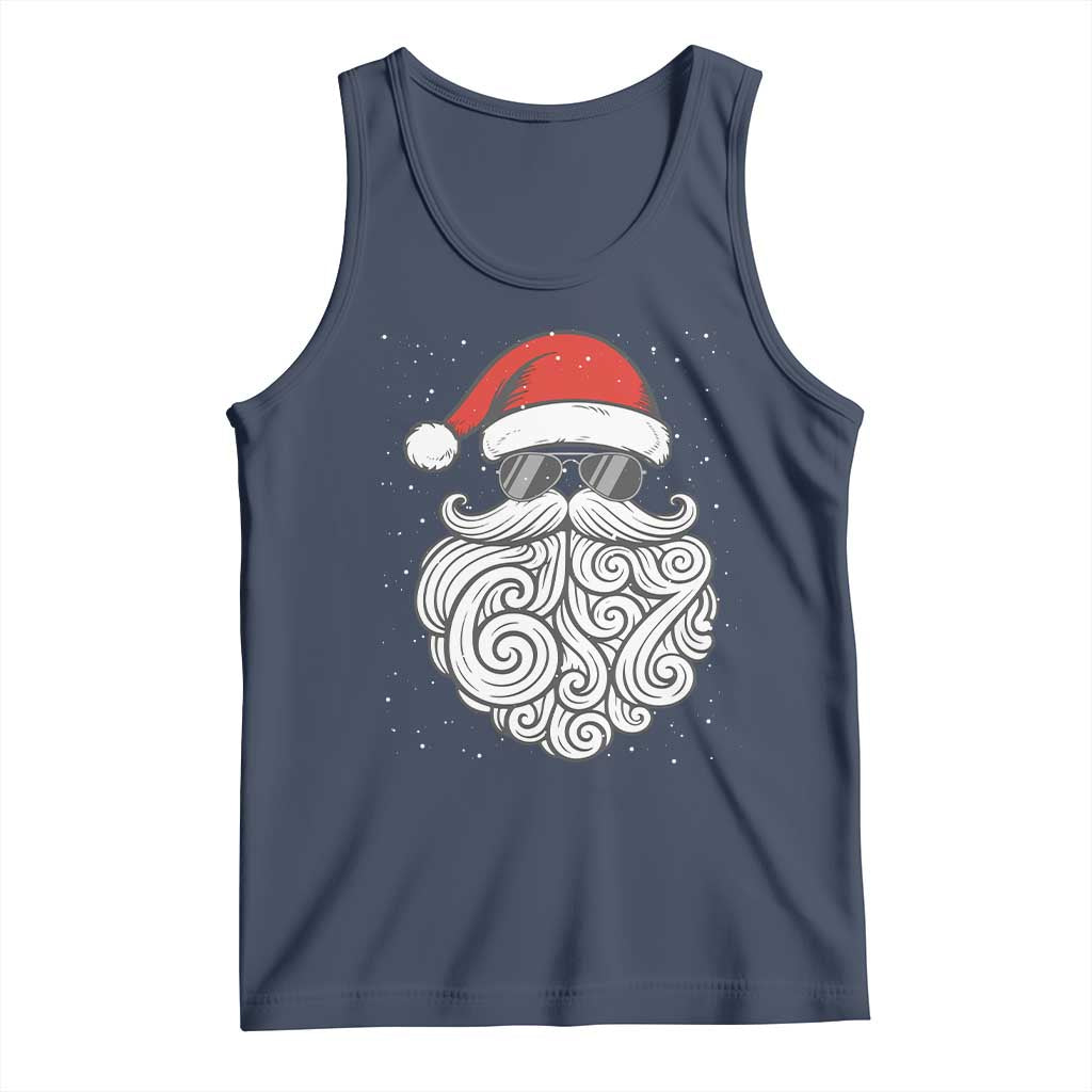 67 Christmas Santa Tank Top 6 7 Meme Pajamas Holiday Gen Alpha Slang Teen TS10 Navy Print Your Wear