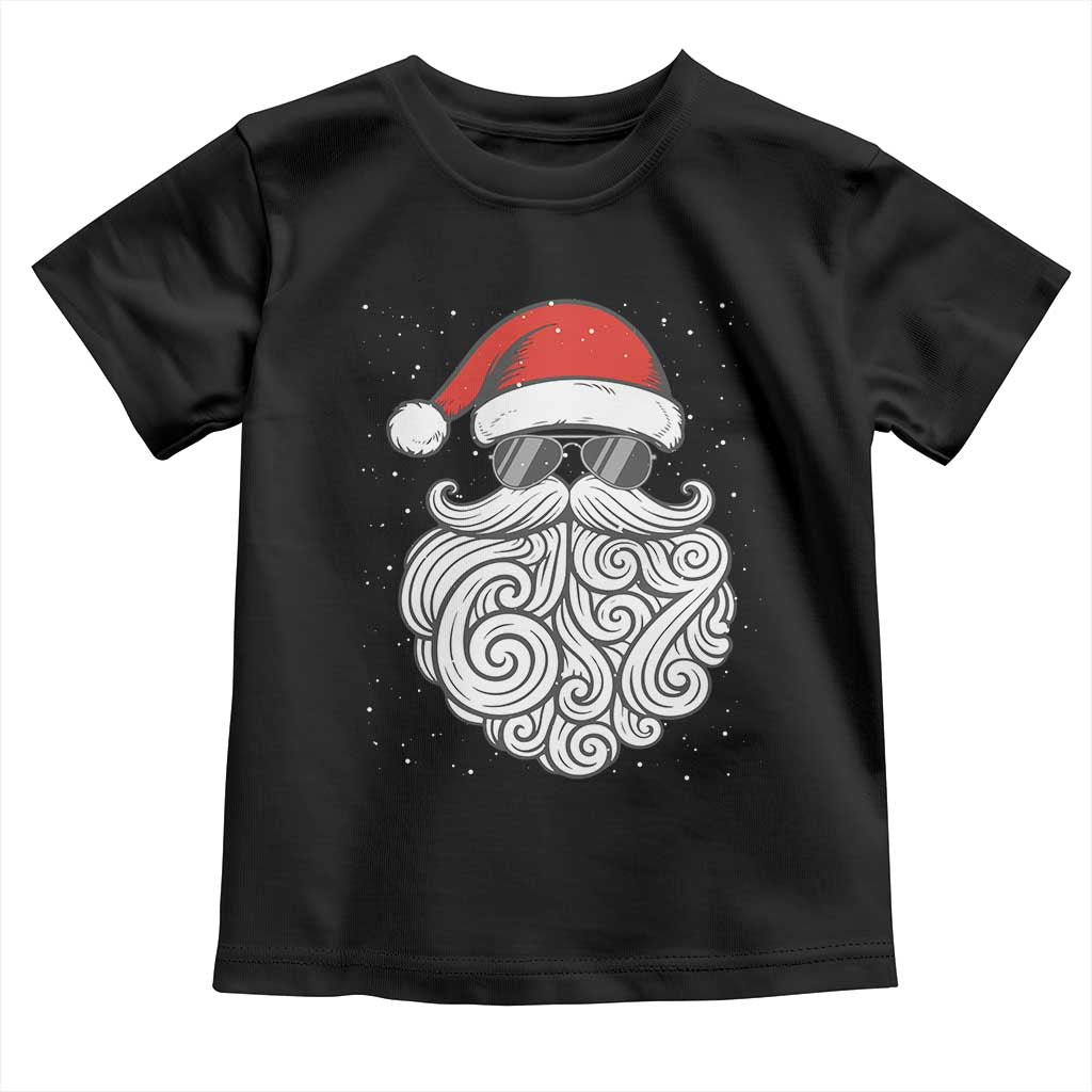 67 Christmas Santa Toddler T Shirt 6 7 Meme Pajamas Holiday Gen Alpha Slang Teen TS10 Black Print Your Wear