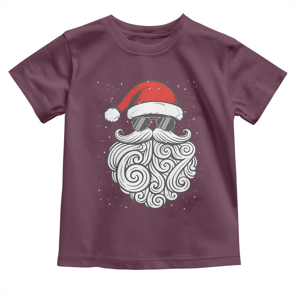 67 Christmas Santa Toddler T Shirt 6 7 Meme Pajamas Holiday Gen Alpha Slang Teen TS10 Maroon Print Your Wear