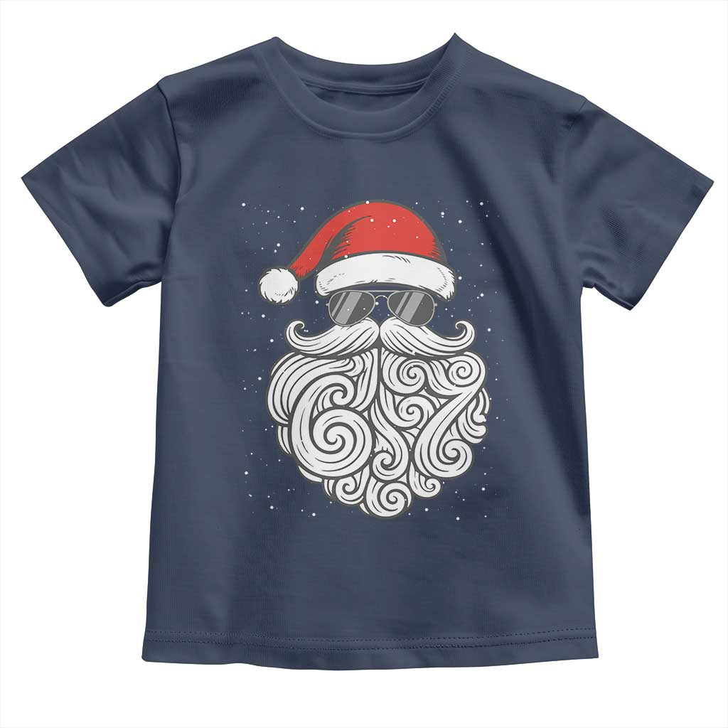 67 Christmas Santa Toddler T Shirt 6 7 Meme Pajamas Holiday Gen Alpha Slang Teen TS10 Navy Print Your Wear