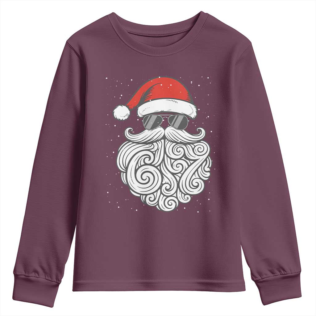 67 Christmas Santa Youth Sweatshirt 6 7 Meme Pajamas Holiday Gen Alpha Slang Teen TS10 Maroon Print Your Wear