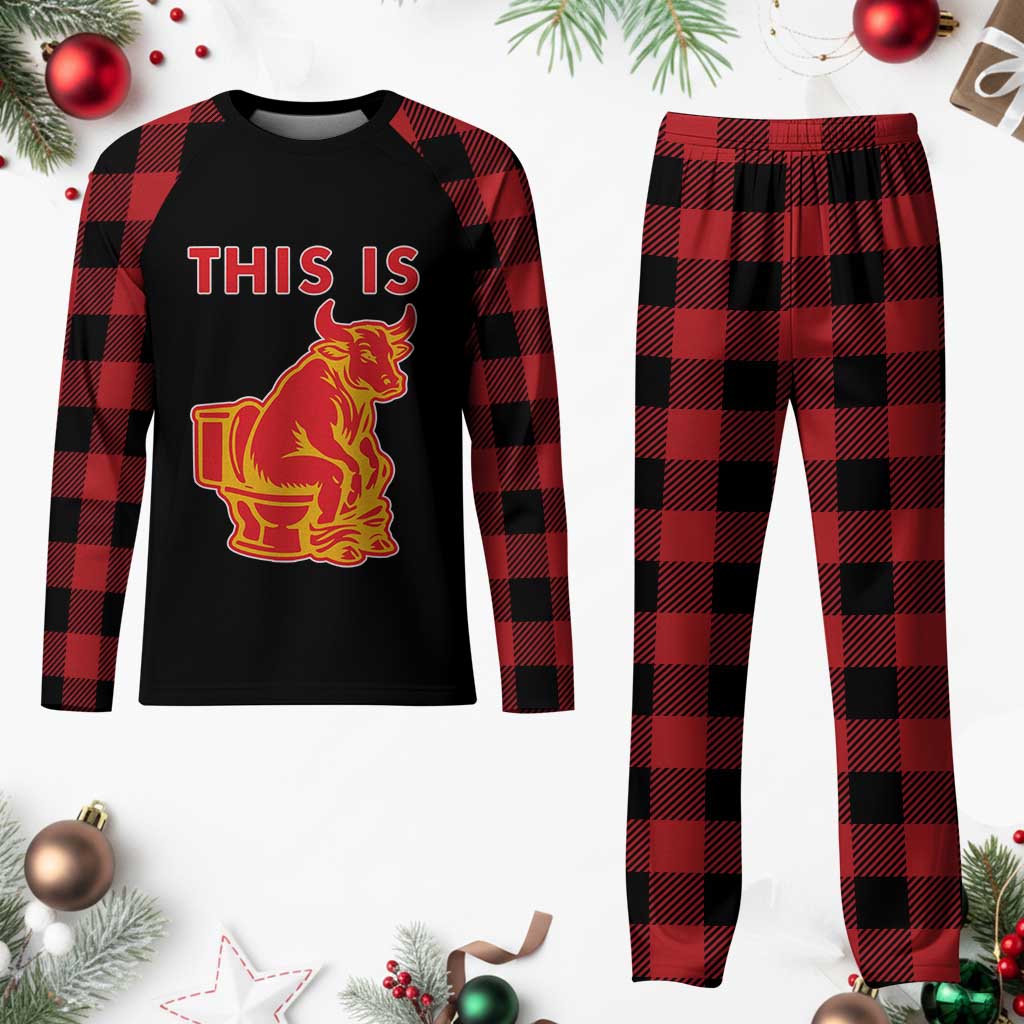 This Is Bull Shit Plaid Pajama Set Bullshit Sarcastic Embarrassing Gag Gifts TS10 Buffalo Plaid Print Your Wear