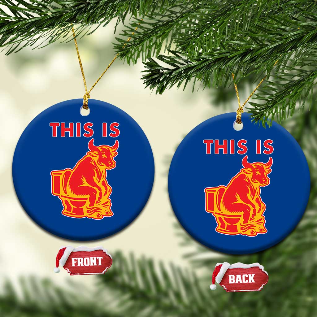 This Is Bull Shit Ceramic Ornament Bullshit Sarcastic Embarrassing Gag Gifts TS10 1pc Blue Print Your Wear