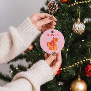 This Is Bull Shit Ceramic Ornament Bullshit Sarcastic Embarrassing Gag Gifts TS10 1pc Light Pink Print Your Wear
