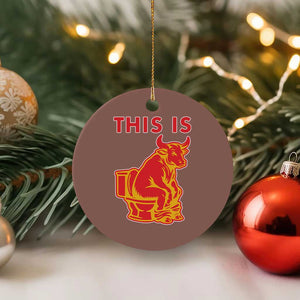 This Is Bull Shit Ceramic Ornament Bullshit Sarcastic Embarrassing Gag Gifts TS10 1pc Mocha Print Your Wear