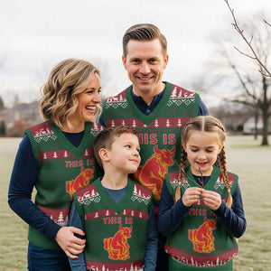 This Is Bull Shit V-Neck Knit Sweater Vest Bullshit Sarcastic Embarrassing Gag Gifts TS10 Red Green Print Your Wear