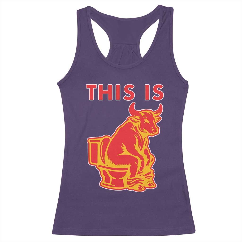 This Is Bull Shit Racerback Tank Top Bullshit Sarcastic Embarrassing Gag Gifts TS10 Purple Print Your Wear