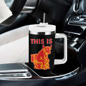 This Is Bull Shit Tumbler With Handle Bullshit Sarcastic Embarrassing Gag Gifts TS10 Print Your Wear