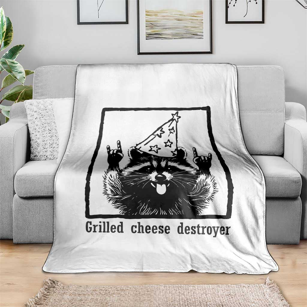Vintage Raccoon Throw Blanket Retro Silly Trash Panda Meme TS10 Print Your Wear